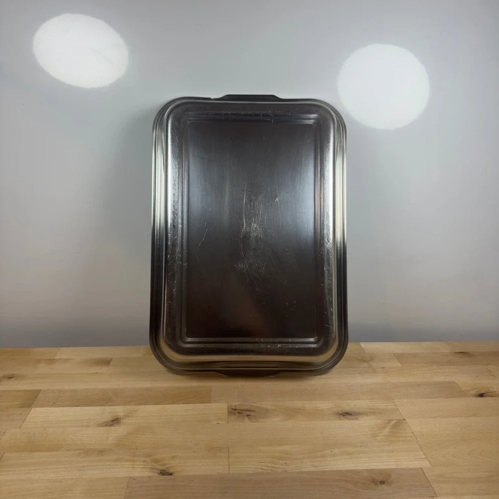 Vollrath Stainless Steel Roasting Pan 12 3/8 x 8 1/8 x 2 3/8 USA Made Silver